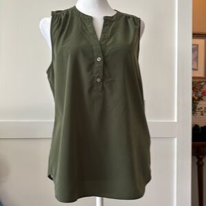 J Crew XS Olive Green Sleeveless Women's Top in excellent condition